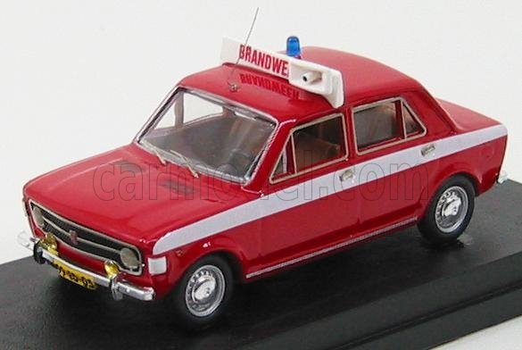 Rio 1/43 Fiat 128 4 TÜRer Dutch Feuerwehr 1970 Statisches Modell Diecast-image