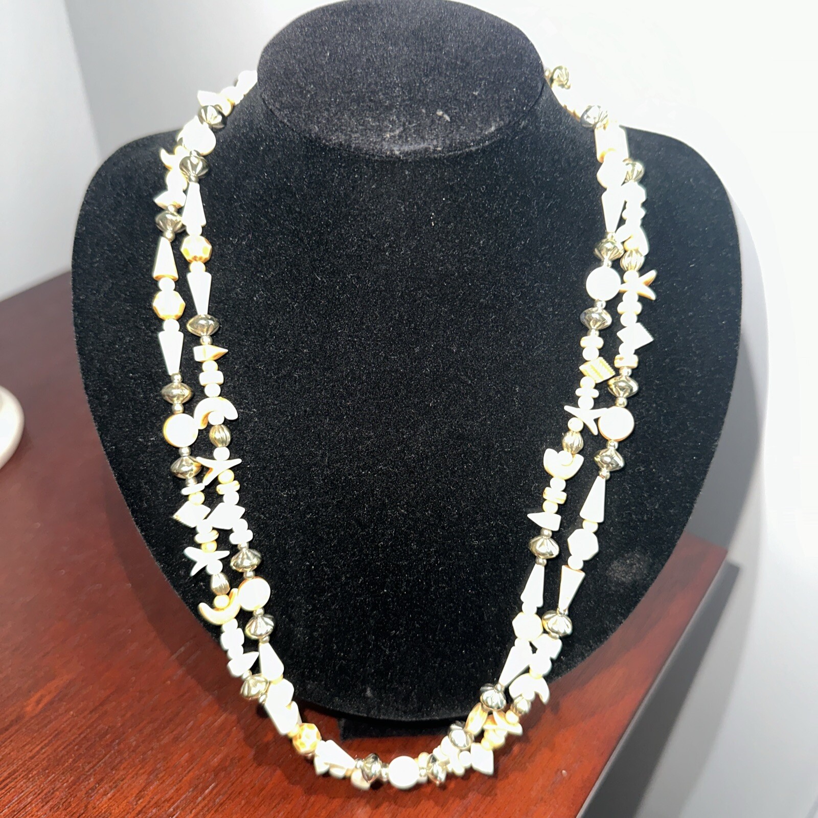 Vintage  Necklace Shell Mini Shells Extra Long Na… - image 1