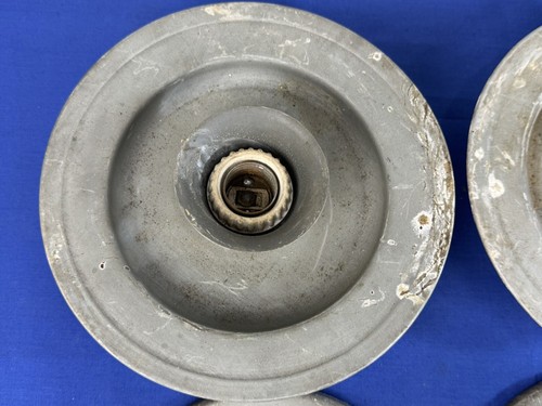 4 Vintage Aluminum Ceiling Light Fixtures, 2 Different Styles, Exterior, Porch - Picture 9 of 16