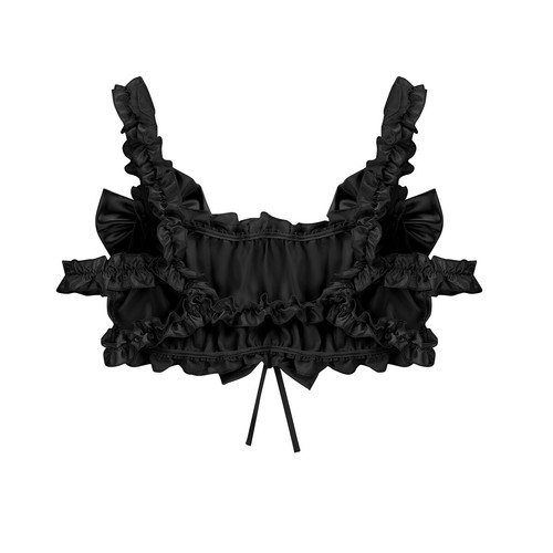 Set Reggiseno Uomo Sissy Frilly Arruffato Senza Ferretto Bralette con Mutandine Set Lingerie - Foto 6 di 48