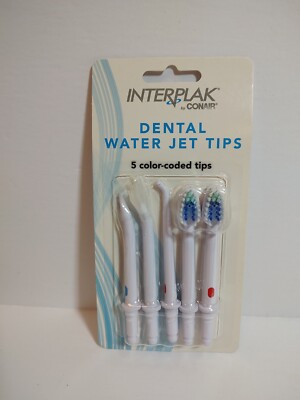 Conair Interplak Replacement Dental Water Jet Tips 5 Color Coded Tips