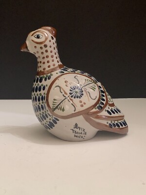 工芸品 Tonala pottery bird Vintage Mexican Tonala Pottery Hand Painted Bird | eBay