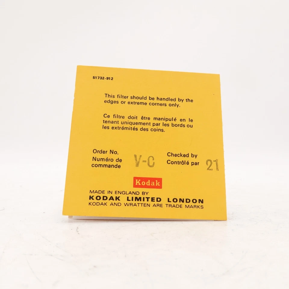 Kodak Wratten 50mm 2" Square Gelatin Filter - 85a - Good Condition OT-6348 - Image 2 of 2