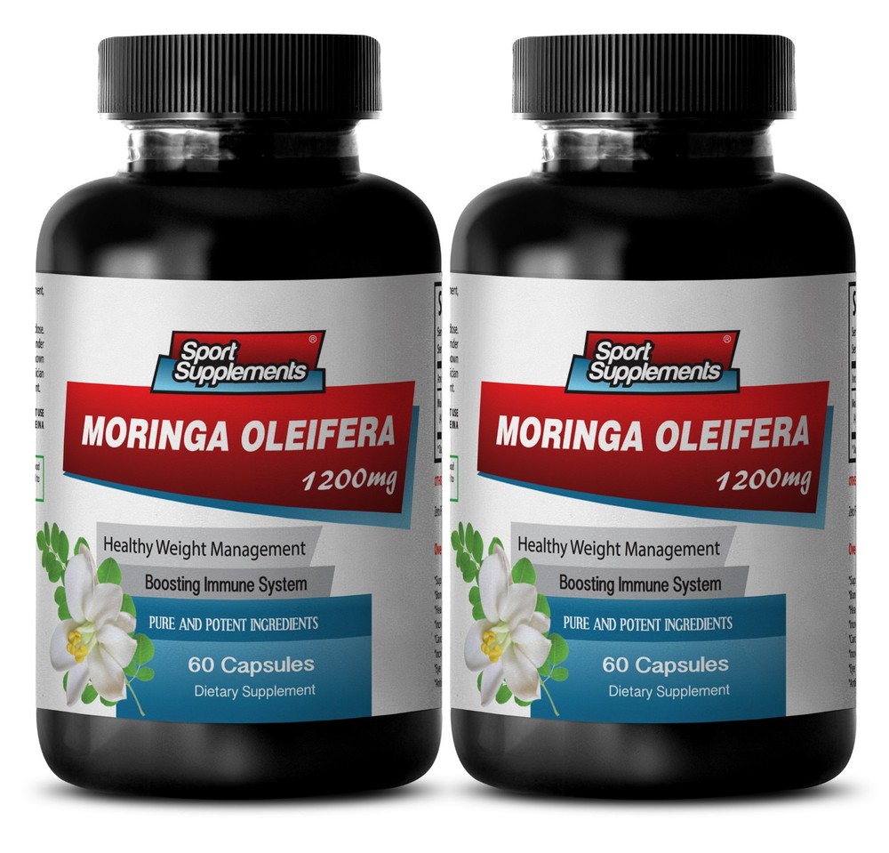 Anti Aging Supplements - Moringa Oliefera 1200mg - Digestion System Booster 2B