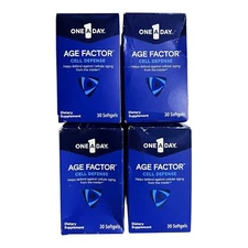 LOT OF 4 One Day Age Factor Cell Defense Supplement TOTAL 120 SOFTGELS Exp 03/26