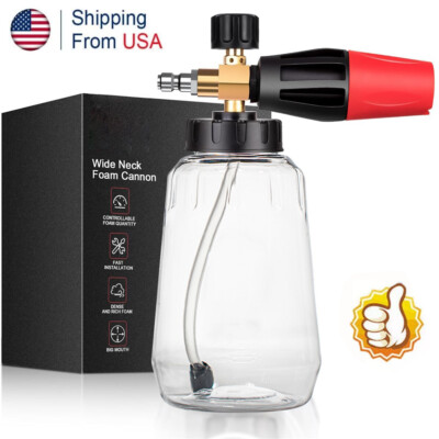 #ad Snow Foam Washer Gun Car Wash Soap Lance 1 4quot; Cannon Spray Pressure Jet Bottle $19.98