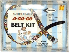 NOS New Sealed Vtg 1968 Arrow Rainbow A-Go-Go Belt Kit Playset Hippie 60s