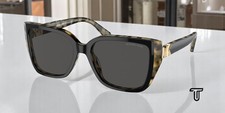 MICHAEL KORS MK2199 395087 Acadia Blk Amber Tortoise Grey 57 Women's Sunglasses