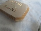 small Home sweet Home sign with gold lettering and pink flowers — photo 3