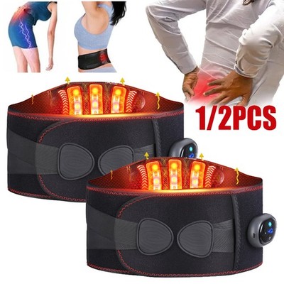 Electric Massage Belt Cordless Heated with Back Support Waist Vibration Massager