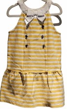 Janie and Jack Yellow and White Striped Sailor Dress