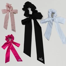 New Yoga Bow Hair Tie Scrunchie Love Knot Ballet Pink/Rose Red OS