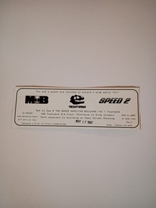 1997 Industrial Light+ Magic Wrap Party Invite Men In Black 2 , Jurassic Park...