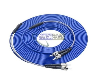 10M Indoor Armored Fiber Patch Cord Duplex SM ST-ST UPC FTTH Fiber Cable Jumper 