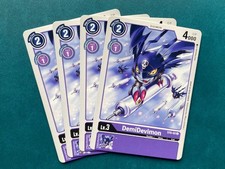 DemiDevimon ST6-02 Playset Starter Deck Venomous Violet Digimon Card Game x4