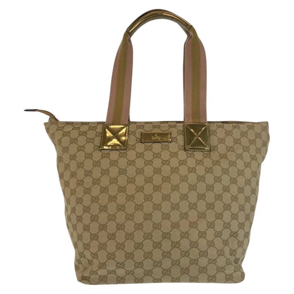Gucci Gg Canvas 2Way Tote Bag Women Beige One Size 575084