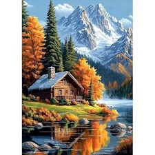 MAXBYE Diamond Painting Landscape Kits for Adults, House Scenery 5D Diamond Art