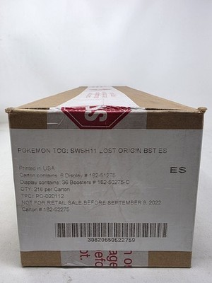 Spanish Pokemon Lost Origin Sealed Case 6 Booster Boxes Sword