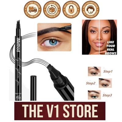Luxury Eyebrow Pen - Micro-Fork Tip for Natural Brows, Waterproof & Long-Lasting