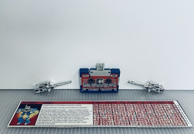 G1 Transformers Eject Silver Complete With Accessories And Specs Card *Read*