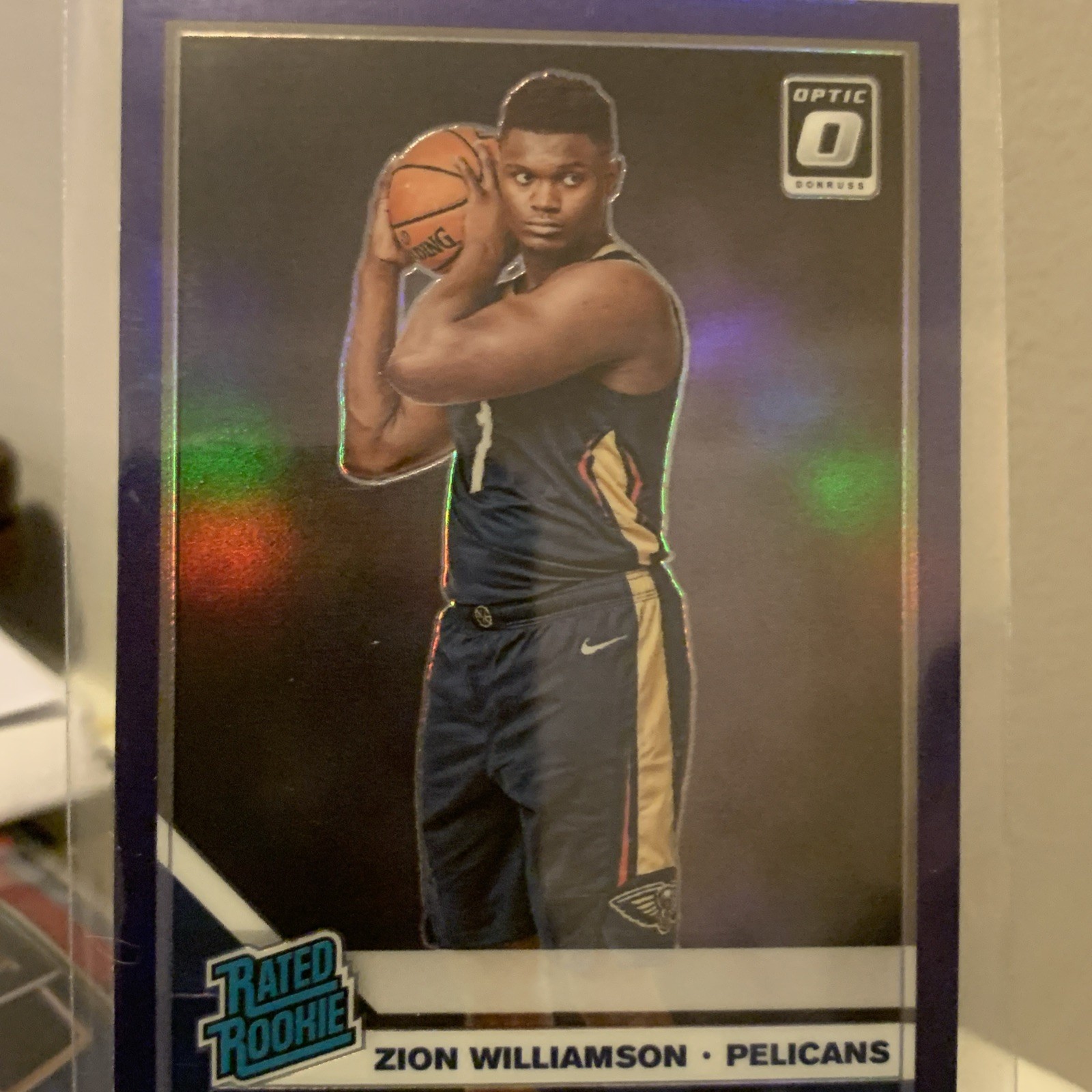 Zion Williamson 2019-20 Donruss Optic Purple Prizm #158 RC Rookie