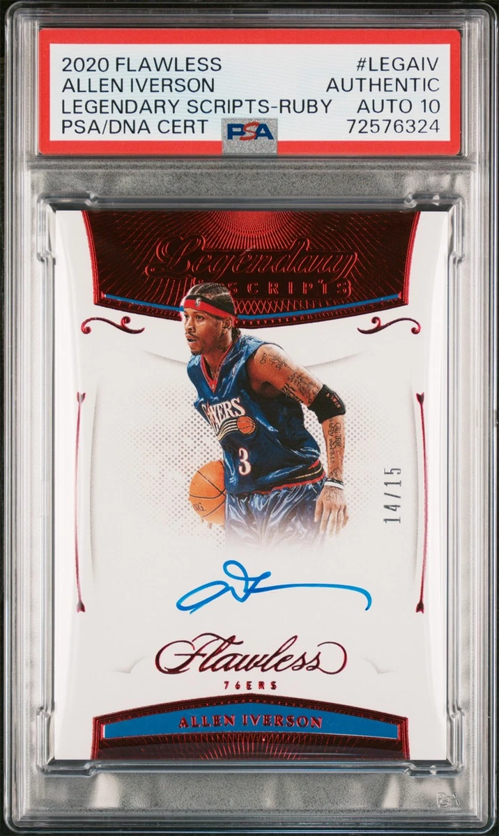 Allen Iverson 10 Graded Basketball Autographed Sports Trading