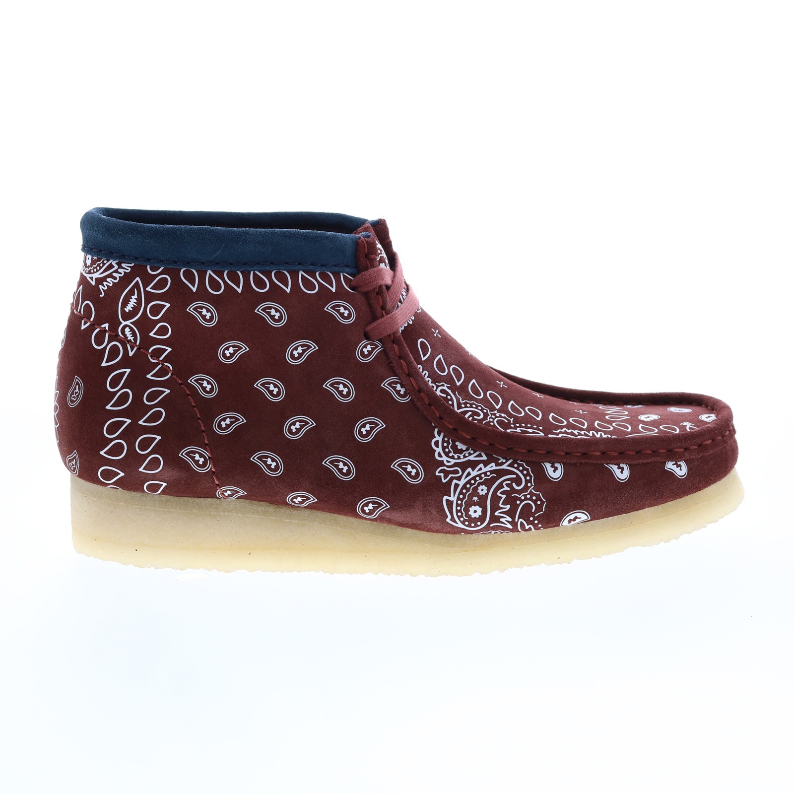 Clarks Wallabee Boot 26168826 Mens Red Suede Lace Up Chukkas Boots