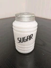 Vintage Hazel Atlas Milk Glass Beehive Sugar Shaker With Cap