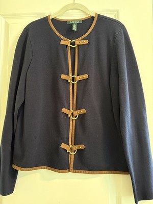 Navy Blue Lauren Ralph Lauren Cardigan Large