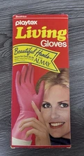 Vintage 1980’s Playtex Living Gloves Made in USA Pink Size Medium 7.5-8