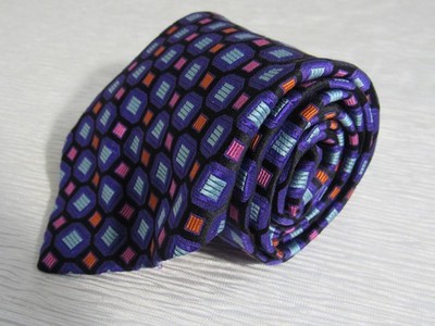 Robert Talbott Chelsea Men's Purple Silk Geometric Luxury Tie!