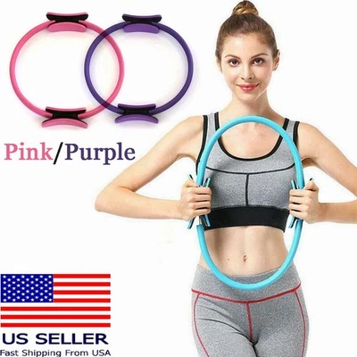 Pilates Ring Fitness Weight Exercise Yoga Circle Full Body Trainer Yoga Tool US