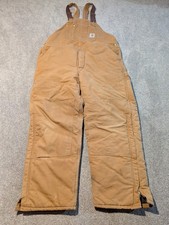 Vintage Carhartt Overalls Mens 44x30 44x29 BQ186 Double Knee Insulated 90s