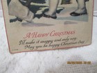 Vintage 1920's Art Deco Christmas Postcard Boy Cutting Wood-stamped card  1 cent — photo 3