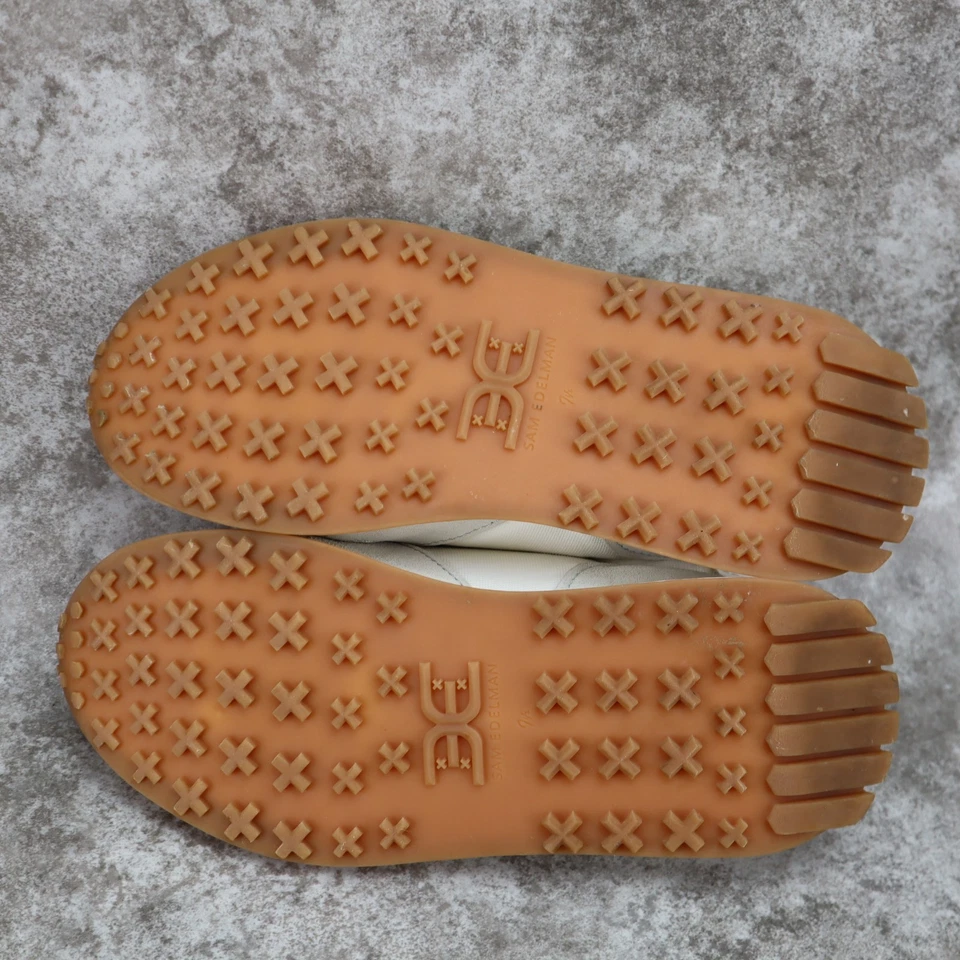 Sam Edelman Layla Sneakers Ivory White Gray Leather Suede Womens Size 7.5 M - Image 4 of 4