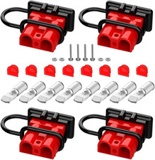 Anderson Connector, 50AMP 6-12 Gauge Battery Quick Connect with Dust Plug 12V...