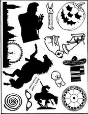 Unmounted Rubber Stamp Plate, Unmounted/Uncut Pink Rubber Stamps