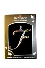Letter F Harvey Lewis Ornament Monogram Initial Made with Swarovski Elements