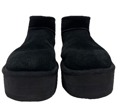 UGG Classic Ultra Mini Platform Boots Black Womens Size 8 EU 39