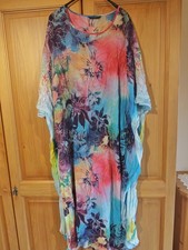 TAUBERT Kleid Sommerkleid Strandkleid Tunika Maxikleid Kleid Gr w 52-54 TOP! 