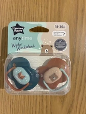 Tommee Tippee Winter Wonderland Anytime Pacifiers 18-36m 2 Pack With Case