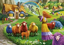 1000-piece jigsaw puzzle quotHappy Sheep Yarn quot landscape by Ravensburger