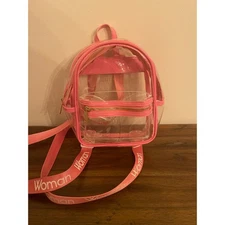 Forever 21 Clear and Pink Mini Backpack Woman straps