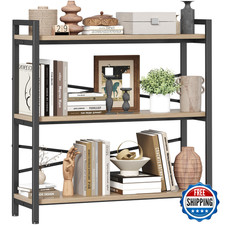 Homeiju Book Shelf 3 Tier Bookshelf 31.49 Width Book Shelf Storage And