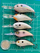 VTG LOT 5 EXCALIBUR BOMBER BILL DANCE CRANKBAITS LURES FAT FREE SHAD DEEP DIVERS