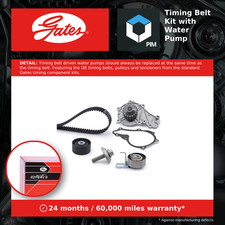 Image of Timing Belt & Water Pump Kit fits PEUGEOT Set Gates 16105777 1610577780 Quality