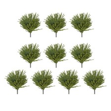 Add a Touch of Charm to Your Terrace with Dark Green Simulated Plants 10pcs