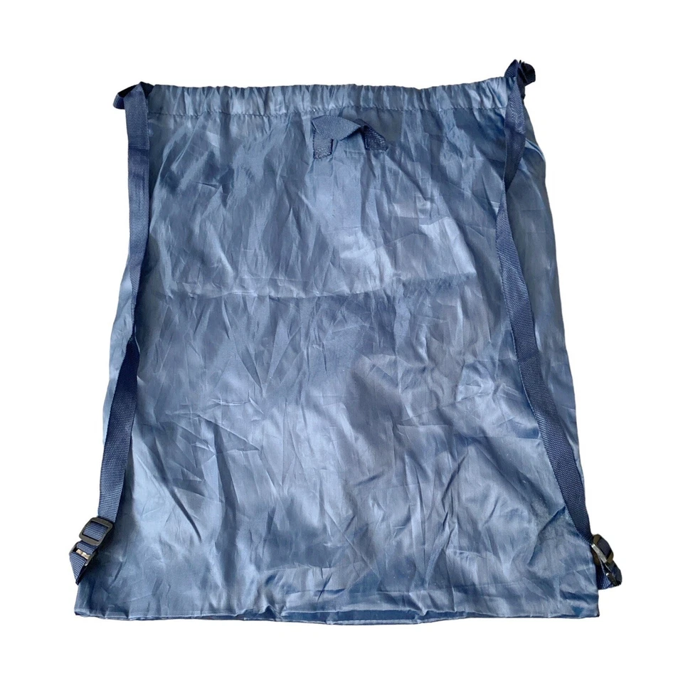 Mochila de Gimnasio Skechers Azul Blanco Ligera con Cordón Bolso de Mano Cinch  Foto 2 de 4