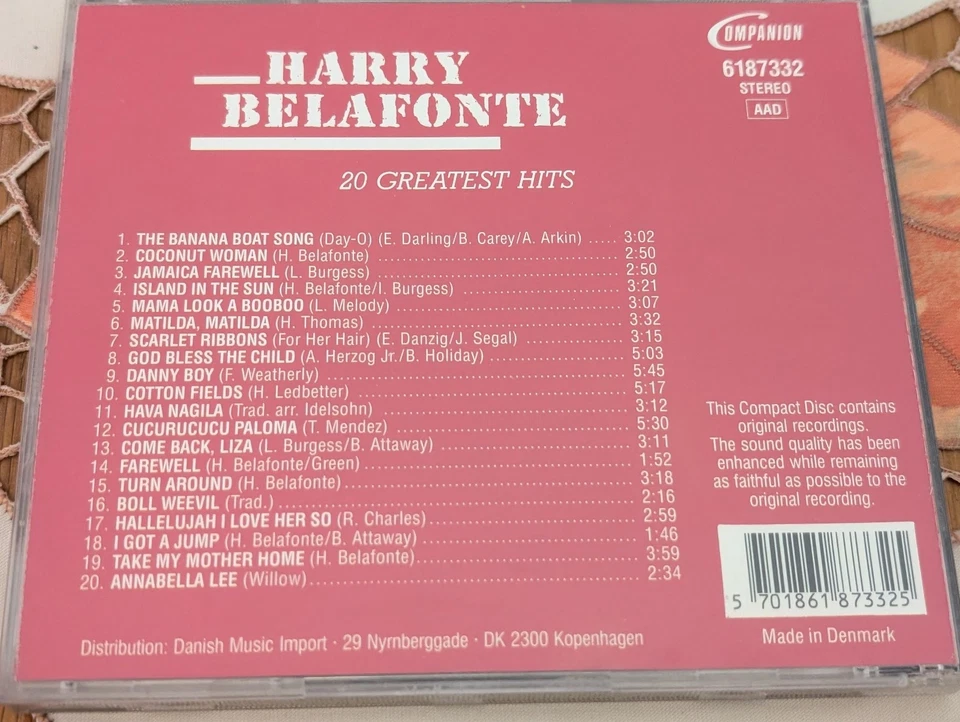 Harry Belafonte 20 Greatest Hits The Banana Boat Song Island in the sun Matilda - Bild 3 von 3