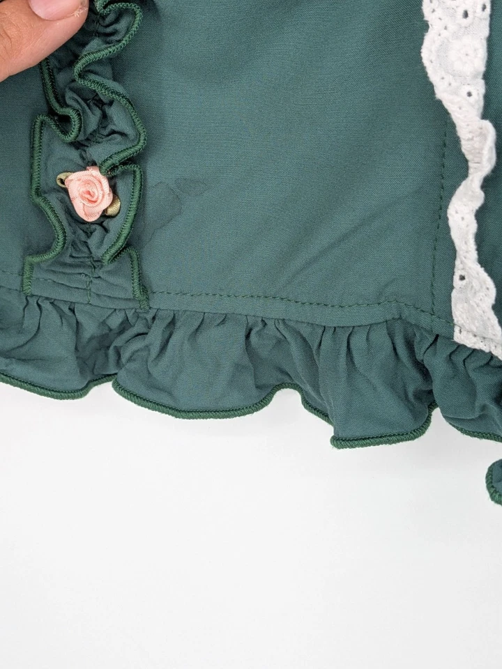 Top camisola Hot Topic Cottagecore para mujer talla 2X con volantes encaje rosa caprichoso Y2K Foto 4 de 4